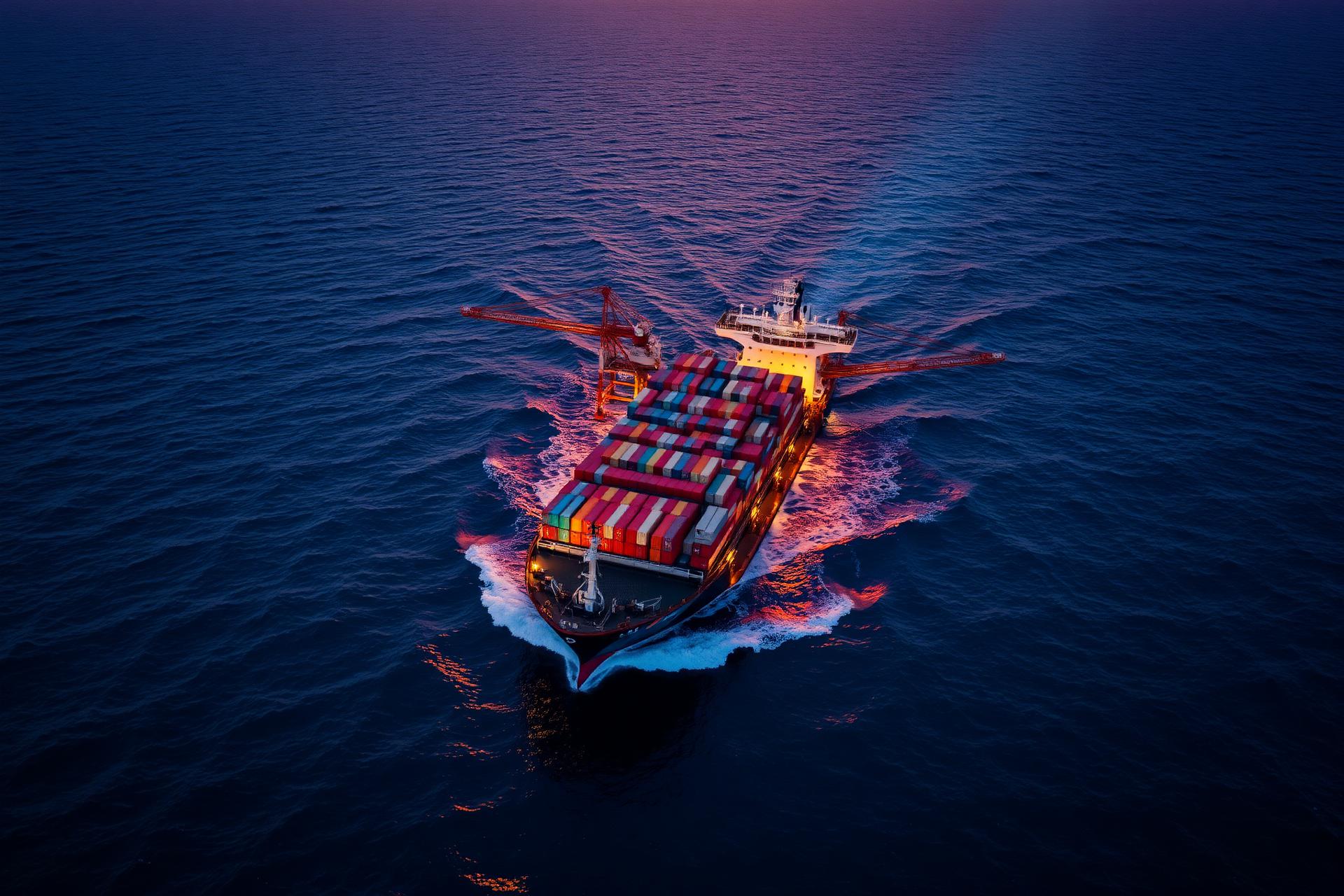 Container vessel at port